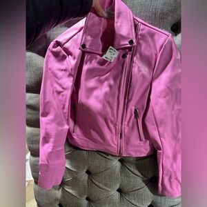 AKIRA Vibrant Pink Leather Jacket